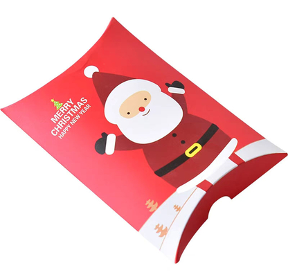 Bentuk Bantal Hadiah Kotak Permen Natal Kotak Hadiah Santa 250gsm Kartu Putih