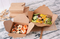 Food Grade Disposable Kraft Paper Box Paperboard Trays Kemasan