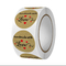 Lingkaran Kertas Kraft Terima Kasih Label Stiker Dengan Pencetakan Emas 3 inci