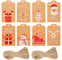 CMYK Hanging Chocolate Gift Tag PVC Christmas Cookie Tag Untuk Kemasan Pastry Dessert