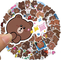 Stiker Scrapbook Dekoratif Dan Hiasan Stiker Potongan Bentuk Beruang Lucu
