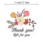 Gerakan Pencetakan Kustom Bunga Terima Kasih Label Stiker Gulungan Untuk memesan