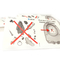 Tip Peringatan Bentuk Garpu Rectangle White Sticker Dilapisi Untuk Toilet