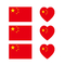 Stiker Bendera Merah Bintang Lima Runcing Merah Untuk Dekorasi Iklan