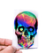 Stiker Laser Holografik Bulat Warna Pelangi Kustom
