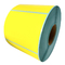 Label Tahan Air Gulungan Kertas Warna Bulat Kuning Waybill Untuk Printer Termal